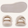 Evshine Summer House Slippers for Women Corduroy Open Toe Indoor Slippers(Beige)
