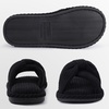 Evshine Summer House Slippers for Women Corduroy Open Toe Indoor Slippers(Black)