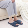 Evshine Summer House Slippers for Women Corduroy Open Toe Indoor Slippers(Blue)