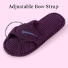 Evshine Summer House Slippers for Women Corduroy Open Toe Indoor Slippers(Dark Purple)