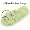 Evshine Summer House Slippers for Women Corduroy Open Toe Indoor Slippers(Green)
