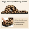 Evshine Summer House Slippers for Women Corduroy Open Toe Indoor Slippers(Leopard)
