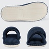 Evshine Summer House Slippers for Women Corduroy Open Toe Indoor Slippers(Navy)