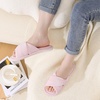 Evshine Summer House Slippers for Women Corduroy Open Toe Indoor Slippers(Pink)