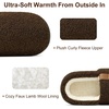 Evshine Cozy Curly Fleece Memory Foam Fuzzy Slippers for Women
