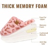 Evshine Fuzzy House Slippers for Women with Comfortable Memory Foam(Cheetah Pink)