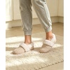 Evshine Fuzzy Memory Foam Slippers for Women Closed Back Knit House Shoes(Beige)