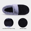 Evshine Fuzzy Memory Foam Slippers for Women Closed Back Knit House Shoes(Black)