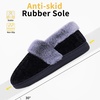 Evshine Fuzzy Memory Foam Slippers for Women Closed Back Knit House Shoes(Black)