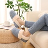 Evshine Fuzzy Memory Foam Slippers for Women Closed Back Knit House Shoes(Blue)
