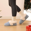 Evshine Fuzzy Memory Foam Slippers for Women Closed Back Knit House Shoes(Blue)