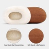 Evshine Fuzzy Memory Foam Slippers for Women Closed Back Knit House Shoes(Chestnut)