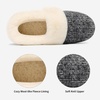 Evshine Fuzzy Memory Foam Slippers for Women Closed Back Knit House Shoes(Dark Grey)