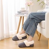 Evshine Fuzzy Memory Foam Slippers for Women Closed Back Knit House Shoes(Dark Grey)