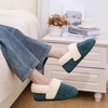 Evshine Fuzzy Memory Foam Slippers for Women Closed Back Knit House Shoes(Green)