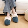 Evshine Fuzzy Memory Foam Slippers for Women Closed Back Knit House Shoes(Green)