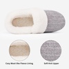 Evshine Fuzzy Memory Foam Slippers for Women Closed Back Knit House Shoes(Grey)