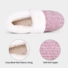 Evshine Fuzzy Memory Foam Slippers for Women Closed Back Knit House Shoes(Pink)