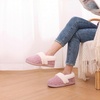 Evshine Fuzzy Memory Foam Slippers for Women Closed Back Knit House Shoes(Pink)