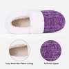 Evshine Fuzzy Memory Foam Slippers for Women Closed Back Knit House Shoes(Purple)