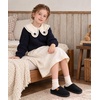 Evshine Kids Slippers Girls Boys Curly Plush Memory Foam House Slippers(Black)