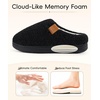 Evshine Kids Slippers Girls Boys Curly Plush Memory Foam House Slippers(Black)