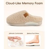 Evshine Kids Slippers Girls Boys Curly Plush Memory Foam House Slippers(Khaki)