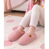 Evshine Kids Slippers Girls Boys Curly Plush Memory Foam House Slippers(Pink)