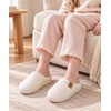 Evshine Kids Slippers Girls Boys Curly Plush Memory Foam House Slippers(White)
