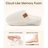 Evshine Kids Slippers Girls Boys Curly Plush Memory Foam House Slippers(White)