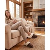 Evshine Women’s Chenille Knit Fuzzy Slippers Memory Foam Warm House Shoes(Light Brown)